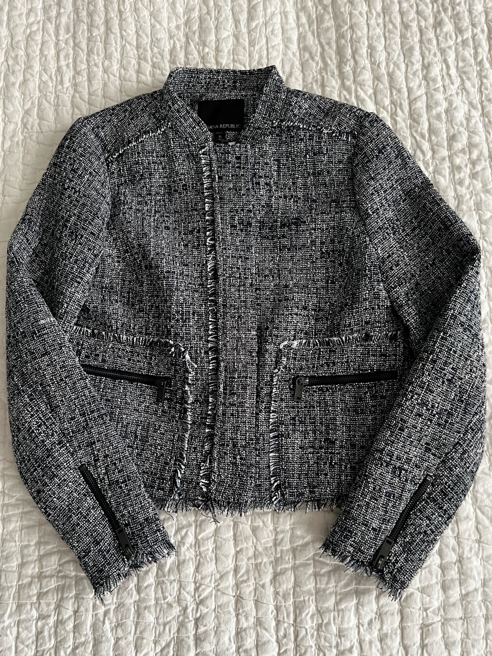 Banana Republic Black & White Tweed Jacket